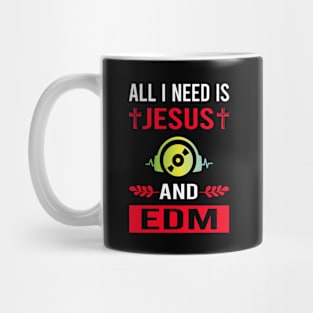 I Need Jesus And EDM Mug